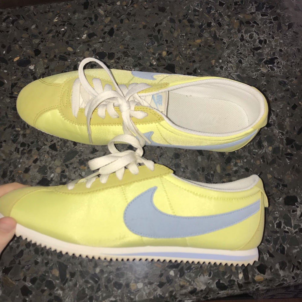 Nike Cortez, green & periwinkle